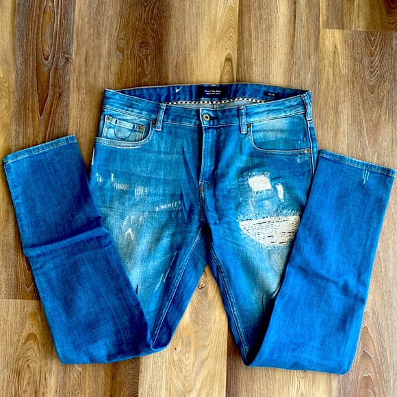 Scotch & Soda mens 33 x 32 distressed jeans - Picture 1 of 7